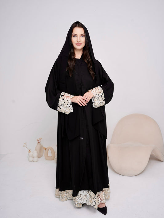 Amira's alluring lace abaya