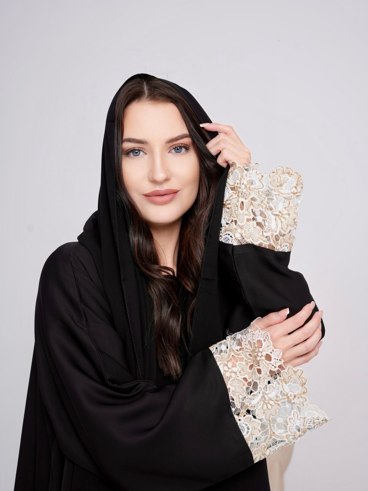 Amira's alluring lace abaya