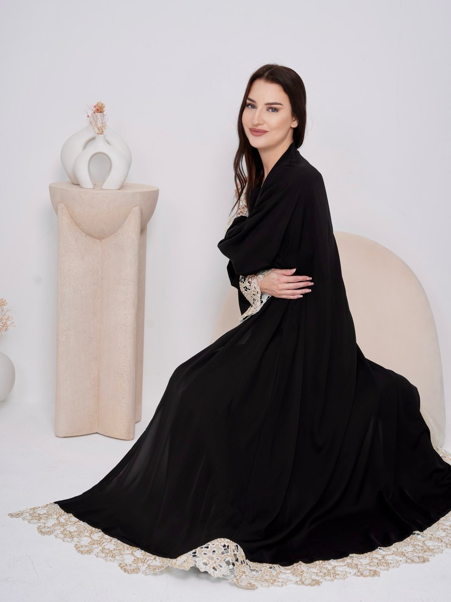 Amira's alluring lace abaya